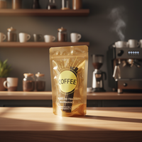 Sachets refermables personnalisés autoportants pour café, jus et boissons liquides, avec impression en héliogravure, étanches et de qualité alimentaire, type pochette stand-up