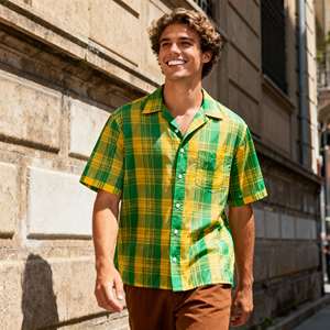 <span class=keywords><strong>Camisa</strong></span> de Vestir Entallada con Cuello Italiano y Logotipo Personalizado, <span class=keywords><strong>Camisa</strong></span> de Negocios Casual <span class=keywords><strong>Azul</strong></span> <span class=keywords><strong>Marino</strong></span> a Rayas, Algodón-Poliéster de Fácil Cuidado con Botones - Product Image 2