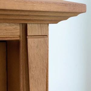 Librero de Pared para Sala de Estar, Moderno, de Madera de Teca Africana, Ahorra Espacio, Hecho a Mano, con Puerta de Vidrio Antipolvo, Mueble de Almacenamiento para Estudio - Product Image 5