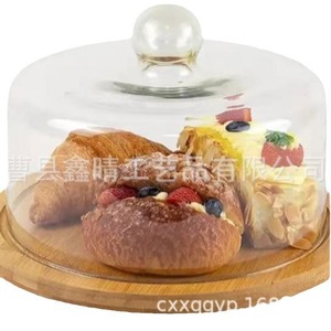 ถาดเค้กไม้ทรงกลมสีไม้ธรรมชาติสำหรับเสิร์ฟขนมในงานวันเกิด - Product Image 2