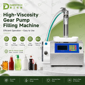 Machine de remplissage semi-automatique à pompe à engrenages avec pesage, qualité alimentaire, pour miel, huile comestible, pâte de sésame, shampoing, crème, eau pure, liquides visqueux - Product Image 2