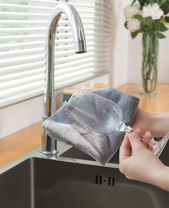 Chiffon en microfibre <span class=keywords><strong>doux</strong></span> et très absorbant pour le polissage des vitres de voiture et le nettoyage de la cuisine Serviettes de voiture - Product Image 4