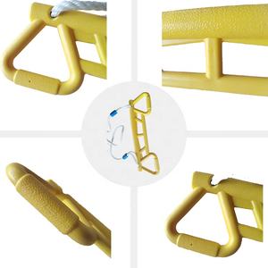 Vente en gros de piège à anneaux en plastique jaune Combo barre de fitness pour enfants Trapèze Swing pour l'extérieur parc salle de sport école utiliser corde - Product Image 2
