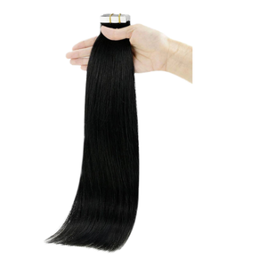 Extensions de cheveux naturels Remy vierges indiens bruts, à double trame, invisibles, avec cuticules alignées, adhésives, pour la vente en gros - Product Image 1