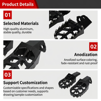 OEM CNC Aerospace Aluminium Retro Commuter Brake Pedal Anti-Slip Ringan untuk Honda CT125 Hunter Cub Monkey