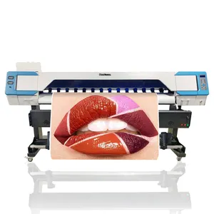 Venta de fábrica 1,8 m impresora solvente plotter de inyección de tinta digital publicidad impresión solvente eco resolver impresora para banner flexible y vinilo