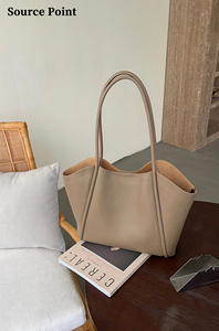 Giải trí mua sắm công suất lớn phụ nữ mềm da tote túi với khóa từ cánh Túi xách - Product Image 6