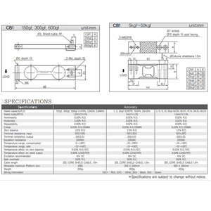 Sensores Digitales de Punto Único Veidt para Básculas del Fabricante Original Coreano Dacell Dallon, Modelos CB1-K5, K10, K15, K30, K50 - Product Image 3