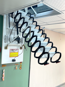 سلم منزلي علوي يدوي قابل للطي مخصص مصنوع من الصلب قابل للسحب سلم علوي يدوي محمول - Product Image 2