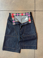 Shorts en jean personnalisés pour hommes, style streetwear, coupe ample, 100% coton, pour le travail, jorts longs en denim