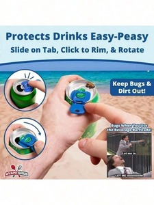 6 Unidades de Abridores de Botellas de Colores Surtidos, Abridor de Botellas de Cerveza y Refresco con Cubierta Antipolvo, Imprescindible para Protección Contra Insectos en Barbacoas, Playa y Camping - Product Image 1