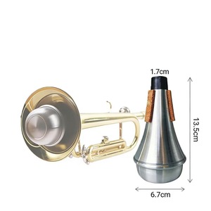 Silenciador Profesional Ligero de Aluminio Plateado para Trompeta, Corneta, Tenor y Soprano de Rango Medio, para Práctica - Product Image 6