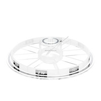 Plateau Simanim en acrylique et lucite, couleur blush nectar, pour la table de Rosh Hashanah, cadeaux de Judaica juive