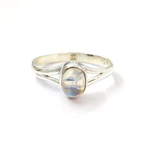 Bague en pierre de lune, argent sterling 925, bague en pierre précieuse, bague en pierre de lune réglable, collection artisanale, bagues fines, bijoux en argent, prix de gros - Product Image 1