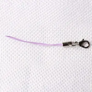 银色紫色挂绳手机魅力开口环带，龙虾扣套索带手机/MpMp4/USB