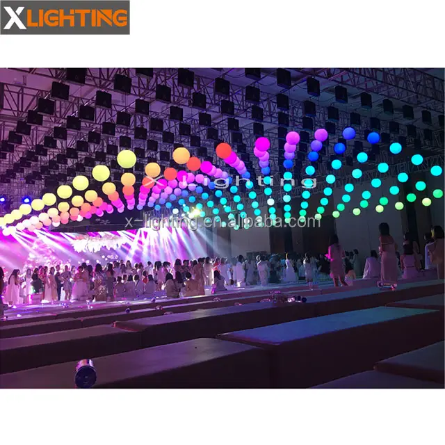 XLWinch Motor Kinetic LED Matrix Light Color-Changing Projection Lights for Hotels Theme Parks DMX Lifting Ball DJ