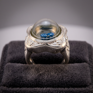 Bague fine élégante en verre de jeu en argent sterling 925 Bijoux uniques - Product Image 2