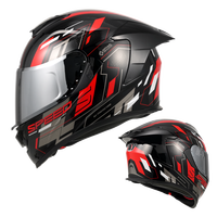 Casque de moto intégral personnalisable OEM en ABS durable, confortable, avec double visière, à dégagement rapide, anti-impact et anti-perforation