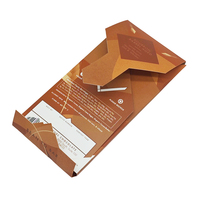 Boîtes d'emballage en papier kraft pour barres chocolatées, de haute qualité, écologiques, avec estampage à chaud, pliables, violettes, vente en gros