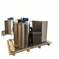 Máquina de Hielo en Escamas Comercial Refrigerada por Aire, 1T, 2T, 3T por Día, Ahorro de Energía, Bajo Mantenimiento, para Procesamiento de Alimentos