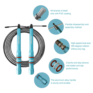 Nueva Cuerda de Saltar Ajustable de Aluminio con Asas Antideslizantes y Rodamientos de Bolas <span class=keywords><strong>Ultra</strong></span> Rápidos para Fitness, Crossfit y Entrenamiento - Product Image 2