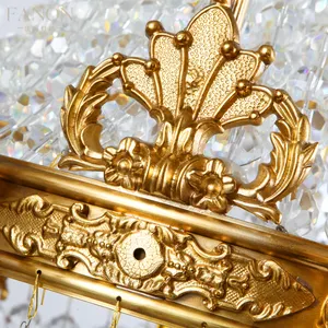 XingZhong אירופאי מבואה קערת זהב תליית מנורת E14 נר אור כיפת מודרני יוקרה קריסטל נברשת לסלון
