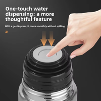 Bouteilles d'eau isothermes en acier inoxydable 350 ml avec logo personnalisé, vente en gros, très demandées, tasse droite à pression d'air, pour le camping