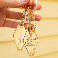 Rétro personnalisé vintage métal émail porte-clés dur et doux UV imprimé hôtel cadeaux d'affaires pour motel porte-clés