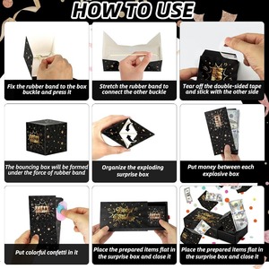 Caja de Regalo Sorpresa de Cumpleaños, Caja de Regalo Explosiva con Diseño Pop-up, Caja de Dinero para Cumpleaños, se puede personalizar según sus necesidades - Product Image 3