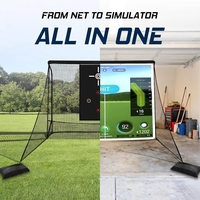 Cage de frappe de golf avec écran d'impact 10x7 pieds pour simulateur, équipement d'entraînement de driving et de chipping intérieur/extérieur