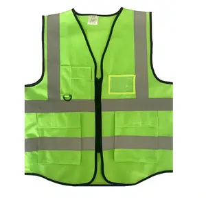 เสื้อแจ็กเก็ตความปลอดภัยสะท้อนแสงเสื้อกั๊กรักษาความปลอดภัยสำหรับไซต์ก่อสร้างโลโก้แบบกำหนดเอง