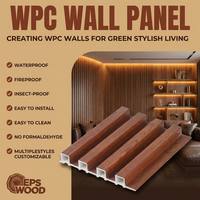 Panel Dinding Kayu untuk Dekorasi Interior, Panel Dinding WPC Tahan Air untuk Ruang Makan