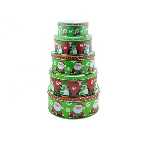 Custom tins box for cookies food grade biscuit tins christmas metal can cookie tin box