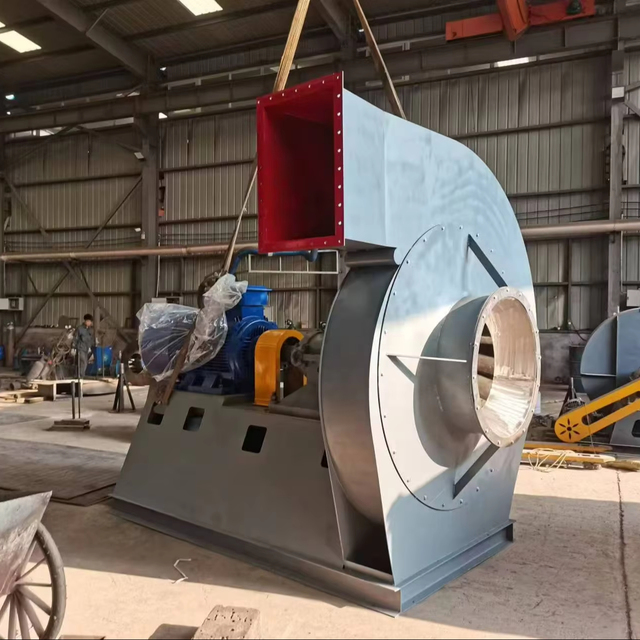 Industrial 7.5KW Double Inlet Centrifugal Blower AC Cast Iron Steel Shell 380V Powerful Smoke Exhaust Fan Gas Disposal Machinery