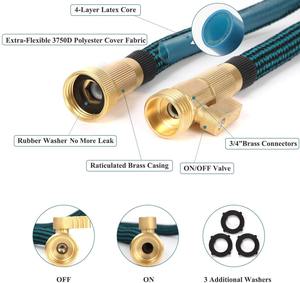 Tuyau de Jardin Extensible 7-en-1 Magique Jade Hill de 7,5m à 45m avec Connecteur en Laiton, Flexible, Rétractable, Anti-UV et Anti-Corrosion – Nouveauté ! - Product Image 2