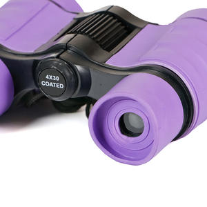 Binoculares morados para niños, telescopio de juguete de plástico 4X30 para exploración al aire libre, de 5 a 7 años - Product Image 4