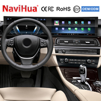 Navihua Tableau de bord à double écran LCD, autoradio, Carplay, navigation GPS, écran incurvé de 32 pouces pour BMW Série 5 F10/F18