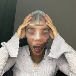 Halloween Christmas EVA Mesh Full Head Mask Creepy Costume Party Accessory for Theater Prank and Crazy <b>Games</b> Cosplay Mask - Product Image 3