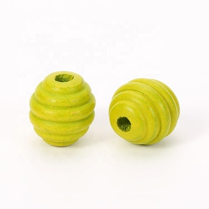 Bébé anneau de dentition en bois bracelet fil peint perles colorées - Product Image 3