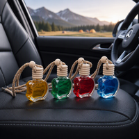 Diffuseur de parfum liquide en verre pour voiture, à suspendre au rétroviseur, désodorisant multi-parfums pour l'intérieur de la voiture