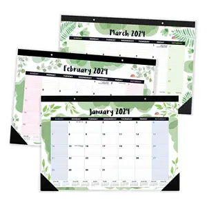 Myway New Coming Big Monthly Table Calendar 17" x 12" Pad for Work with To-Do List 2024 Large Desktop Calendar