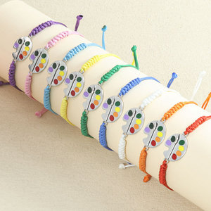 New arrival sports club promotion <b>gift</b> giveaway bracelet Baseball Football charm braided adjustable bracelet - Product Image 2