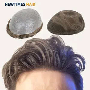 New Times Hair Natural Wholesale Super Thin Skin Toupee Mens Hair System Human Hair Toupee