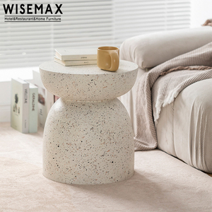 WISEMAX家具北欧庭院花园家具沙发茶几氧化镁小圆大理石茶几沙发茶几 - Product Image 4
