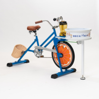 Bicicleta de Pedales para Niños EXI con Máquina de Burbujas, Naranja, de Una Velocidad, para Fiestas, Equipo de Diversión, Smoothie Giratorio