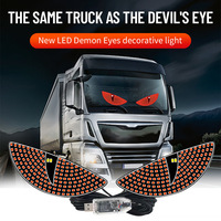 Bestseller transfrontalier : Phare LED dynamique automobile 'Demon-eye' et éclairage emoji pour affichage embarqué sur vitre arrière, Plug-and-play, 5V