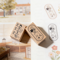 Tampon encreur personnalisé en bois avec logo, image, design sur mesure pour artisanat, invitation de mariage, adresse de retour, signature professionnelle