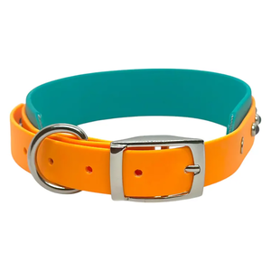 Изготовленный на заказ водонепроницаемый прочный двухслойный собачий ошейник шириной 1,5 дюймов, прочный, легко Очищаемый, двухцветный ошейник для собак с драгоценными камнями - Product Image 2