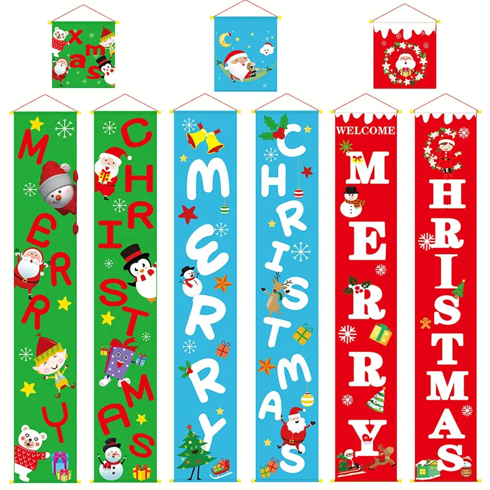HB-1431 Weihnachtsbanner ornamente für Weihnachten frohe Weihnachten veranda schild dekorative Tür Banner