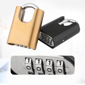 4 अंकों की शेकल संरक्षित संयोजन लॉक, 50 मिमी वाटरप्रूफ पैडलॉक, एंटी-चोरी पैडलॉक, भारी पैडलॉक - Product Image 4